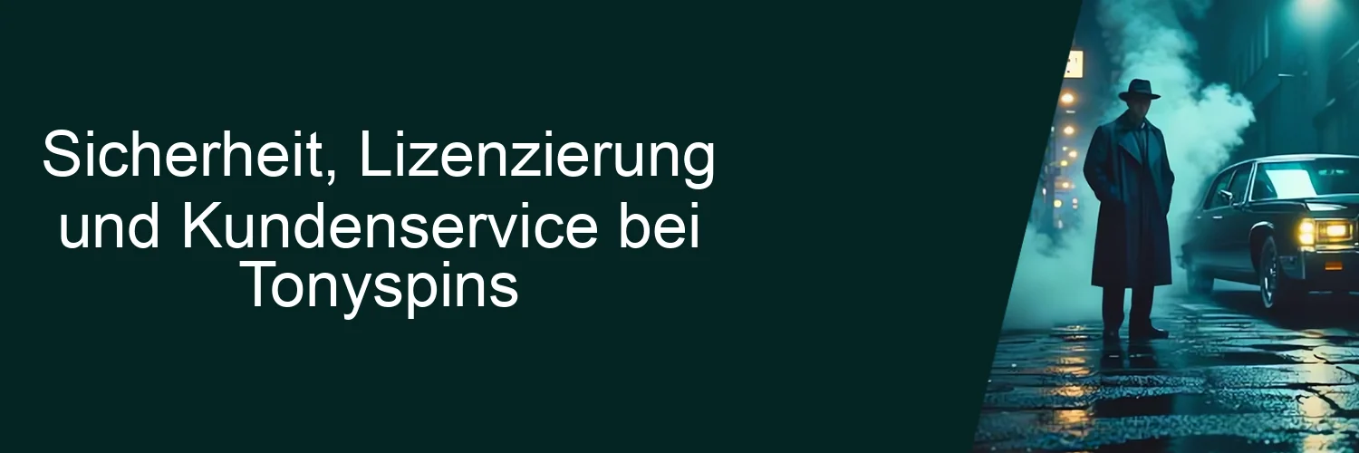 Sicherheit, Lizenzierung und Kundenservice bei Tonyspins Sicherheit, Lizenzierung und Kundenservice bei Tonyspins